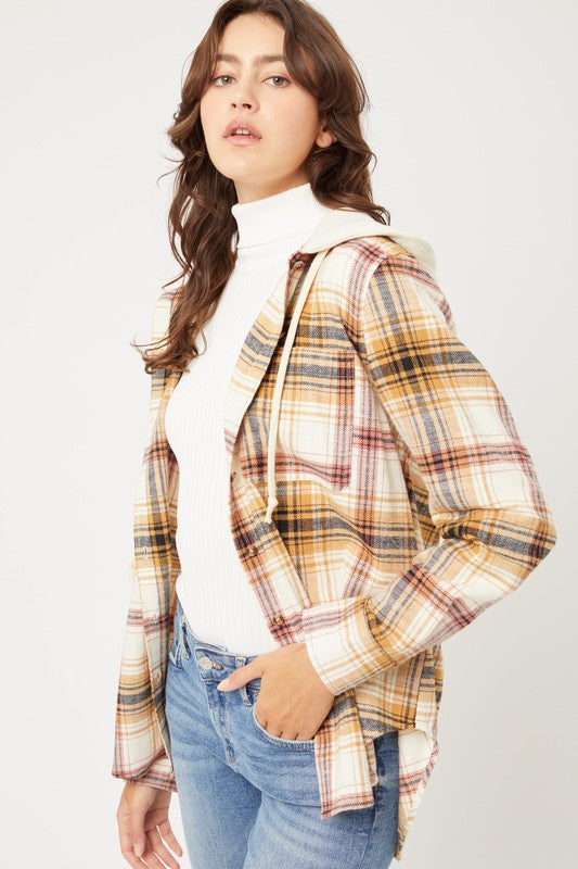 Plaid Flannel With Hood