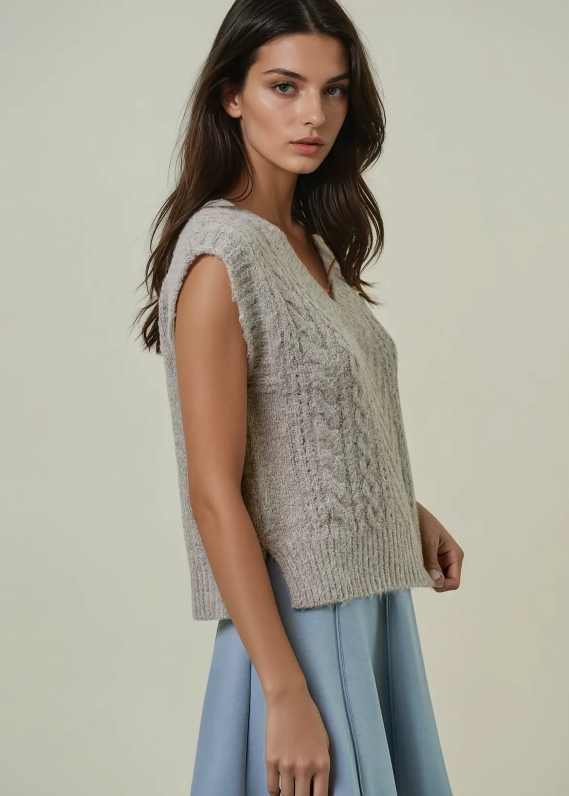 Cable Knit Vest