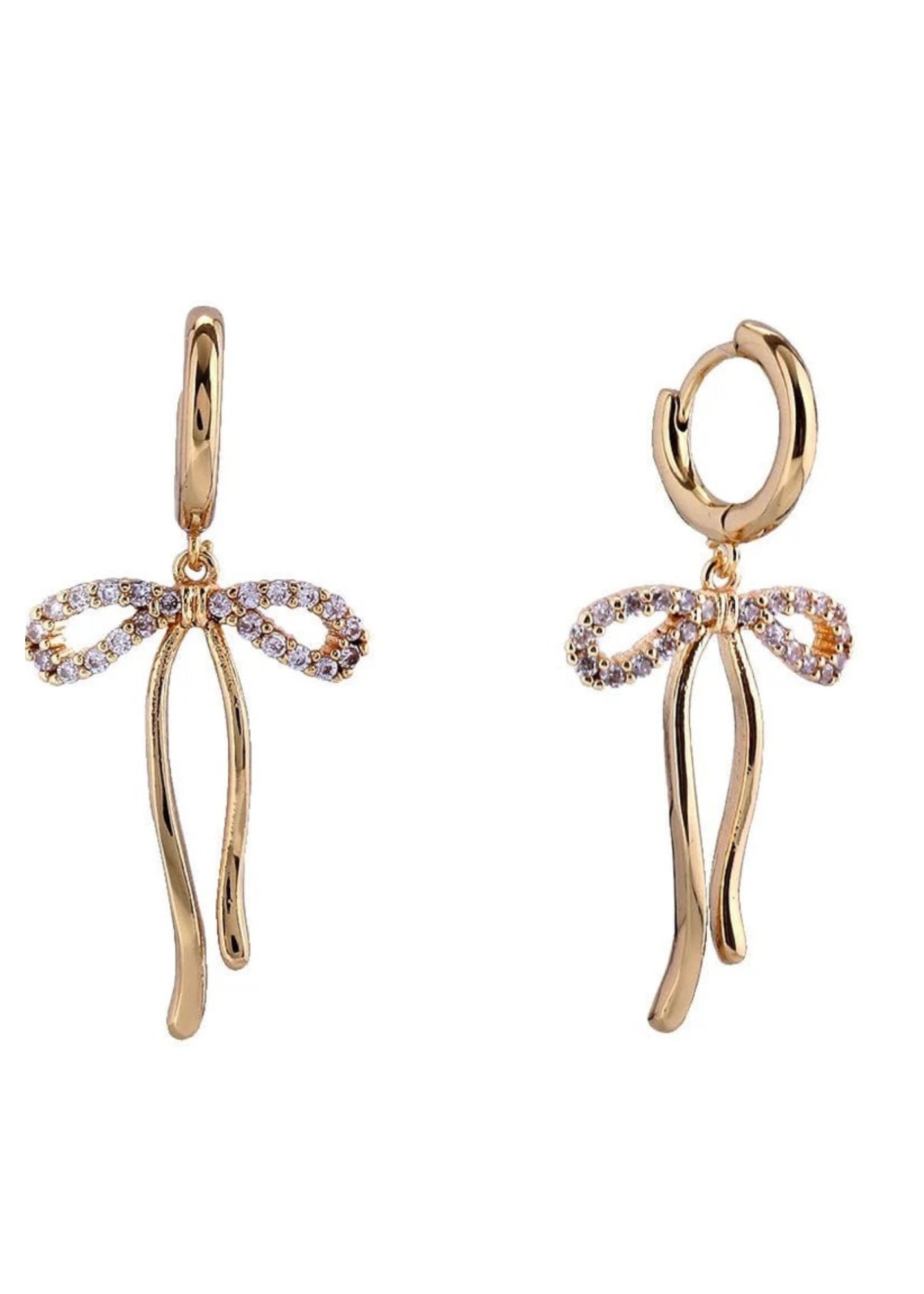 14K Dipped Bow Earrings