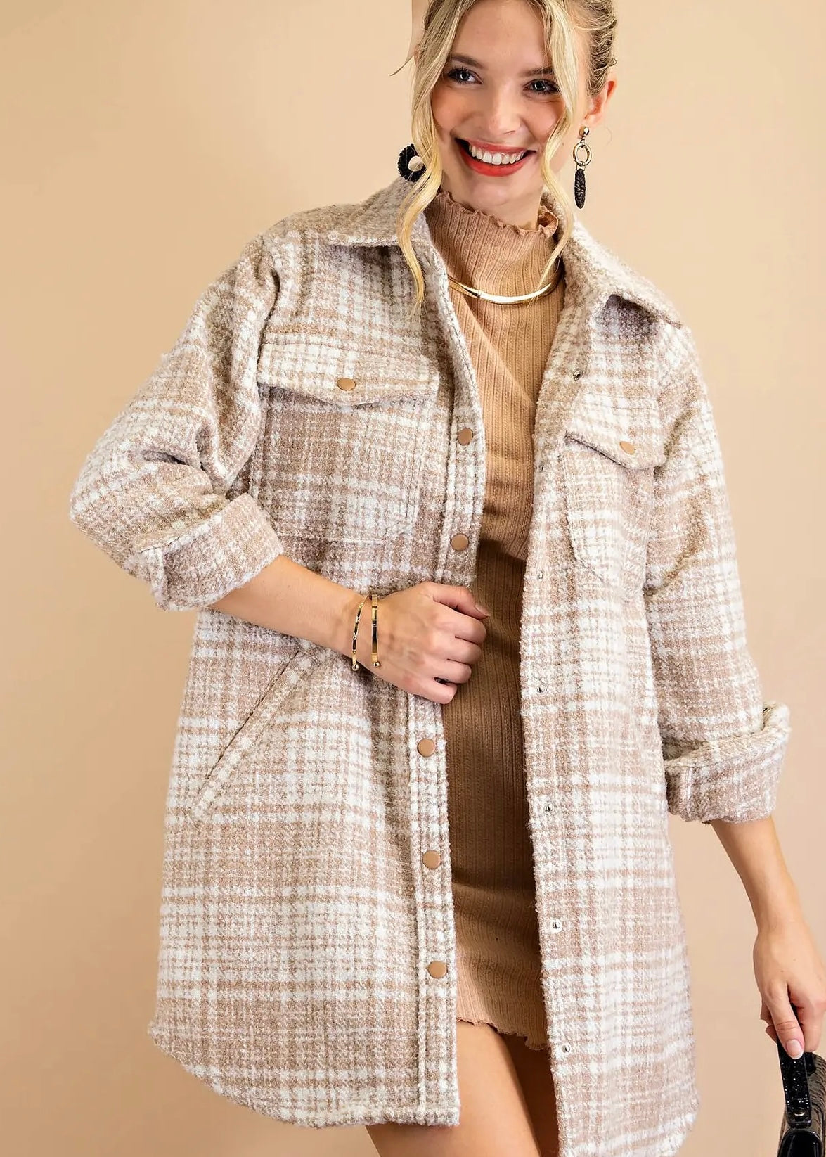 Plaid Check Shacket