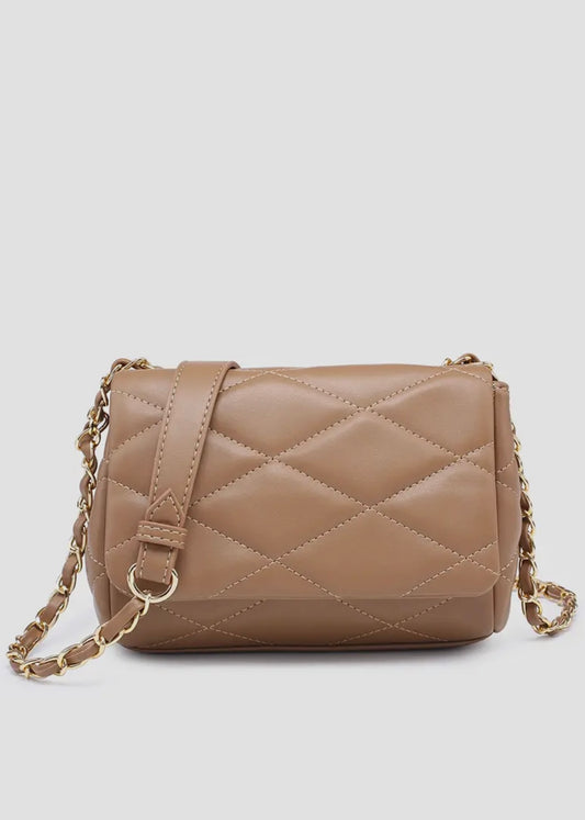 Quilted Crossbody s/Chain Strap