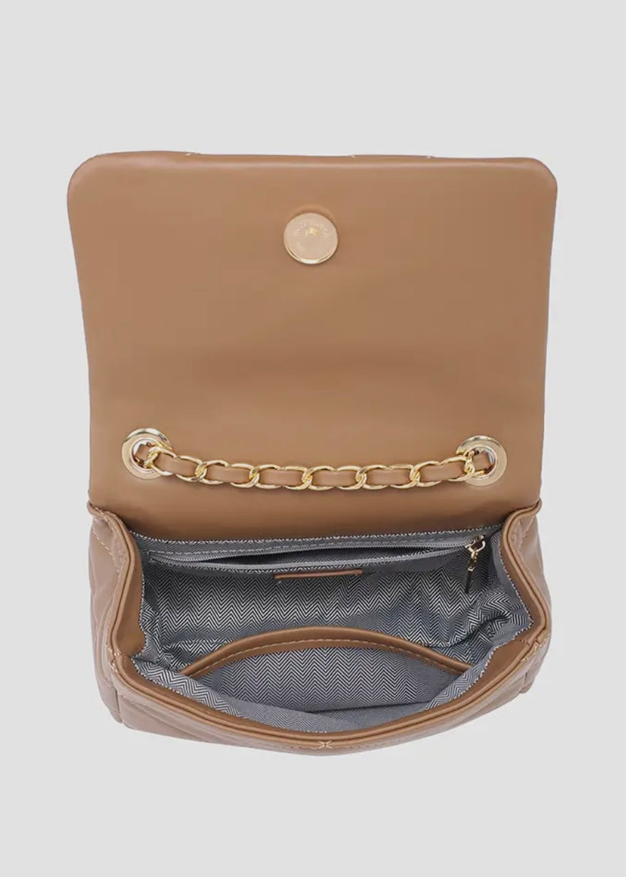 Quilted Crossbody s/Chain Strap