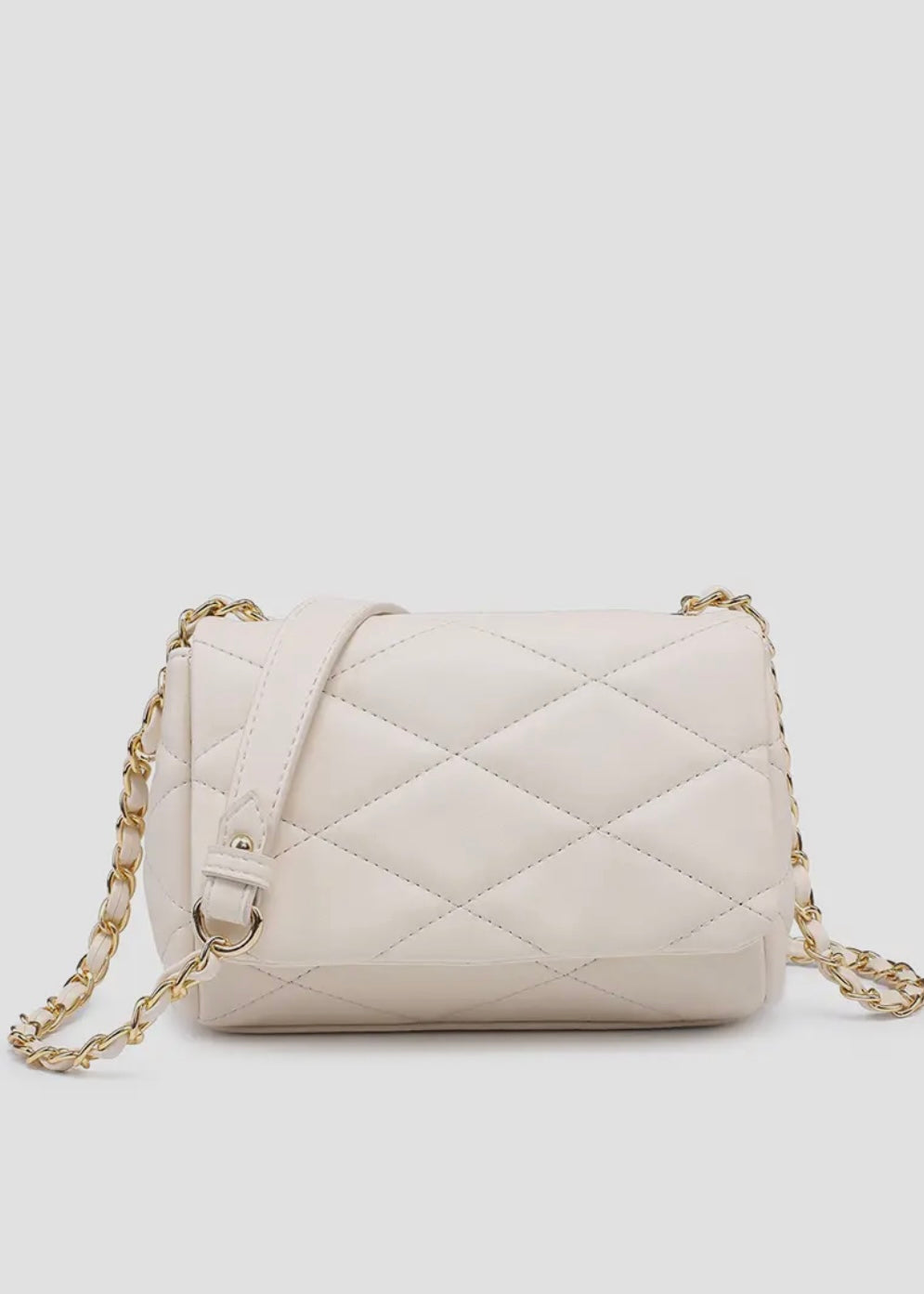 Quilted Crossbody s/Chain Strap