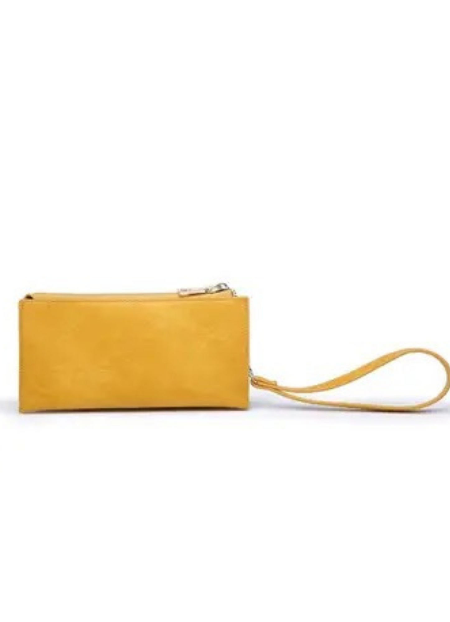 Rfid Wallet With a front snap closure  with card slots and zip change pocket on the front. Top Made of a soft vegan leather. Top zip closure with divided pocket.