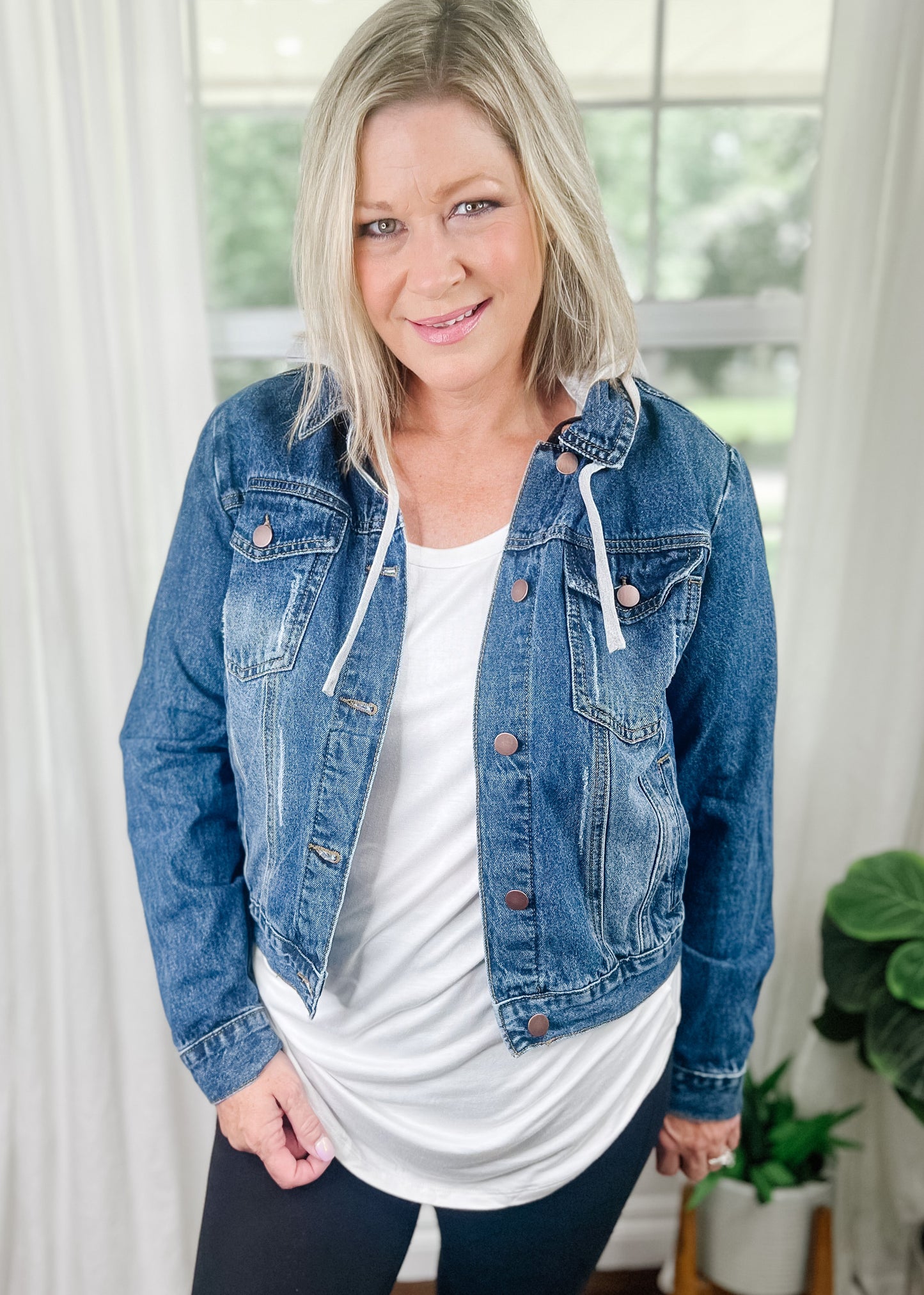 Denim Jacket with Hoodie