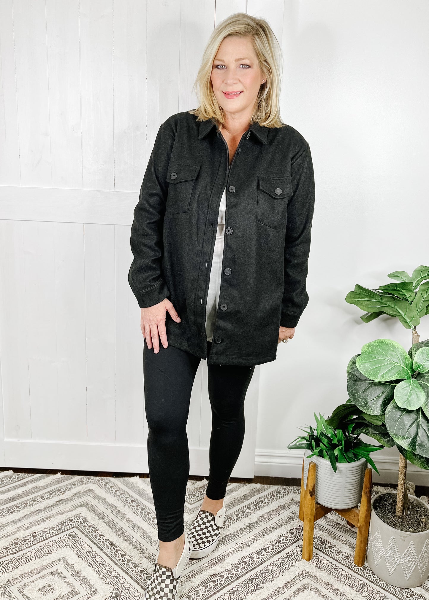 Black Cozy Shacket
