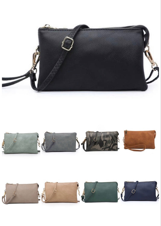 3 Compartment Crossbody/Wristlet