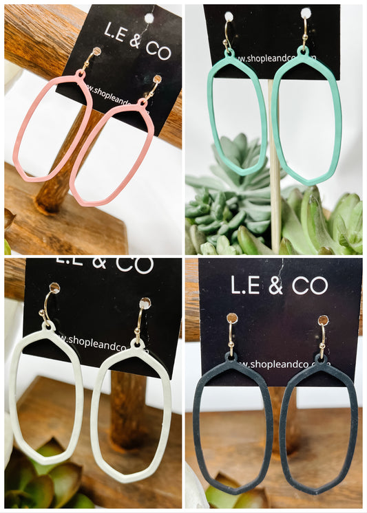 Rectangle Drop Earrings