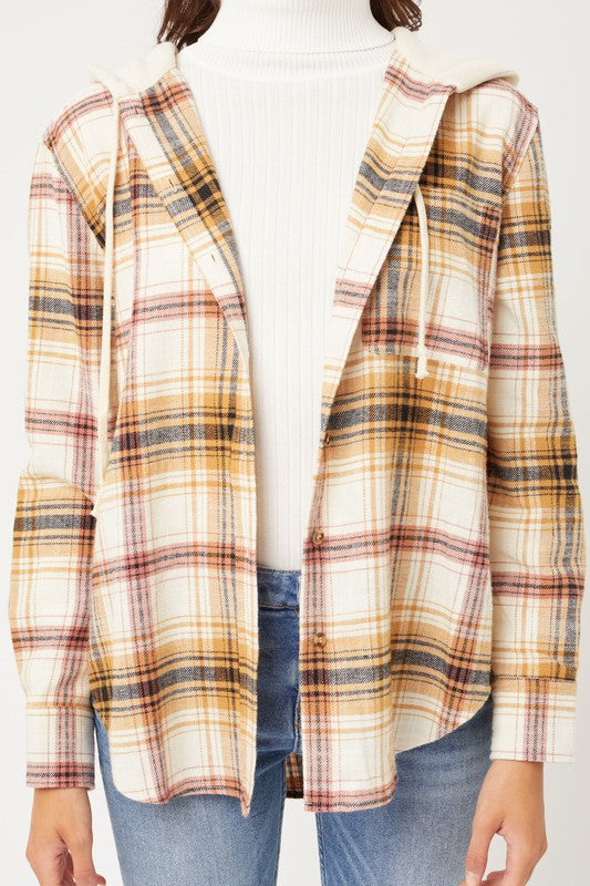 Plaid Flannel With Hood
