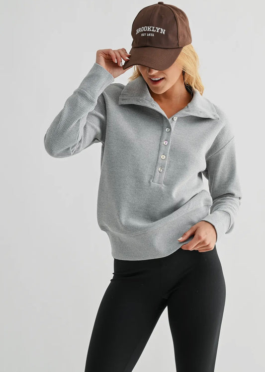 Waffle Knit Pullover
