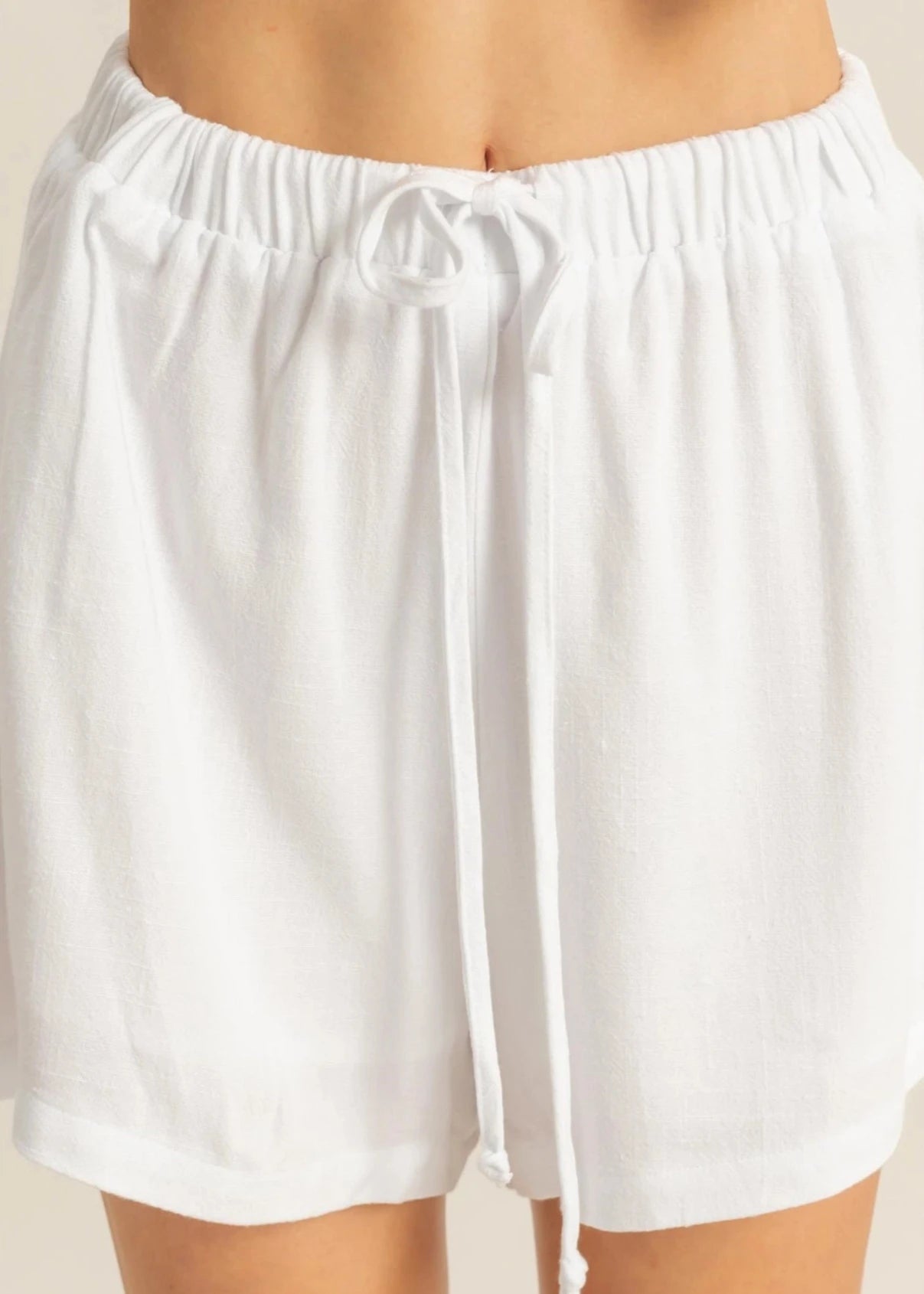 White Relaxed Shirt & Short Set