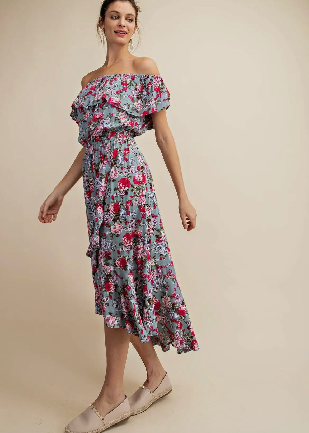 High Low Floral Dress