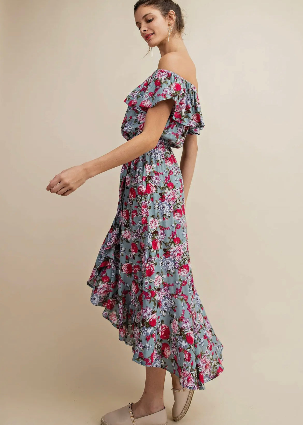 High Low Floral Dress