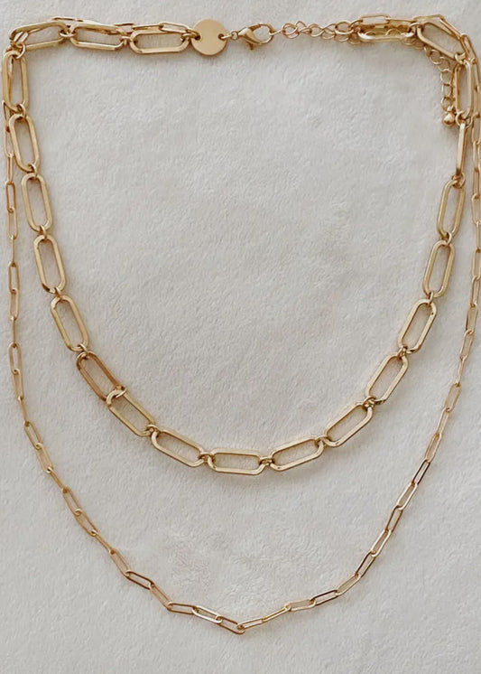Double Chain Link Necklace
