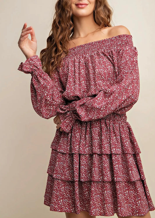 Floral Off Shoulder Dress