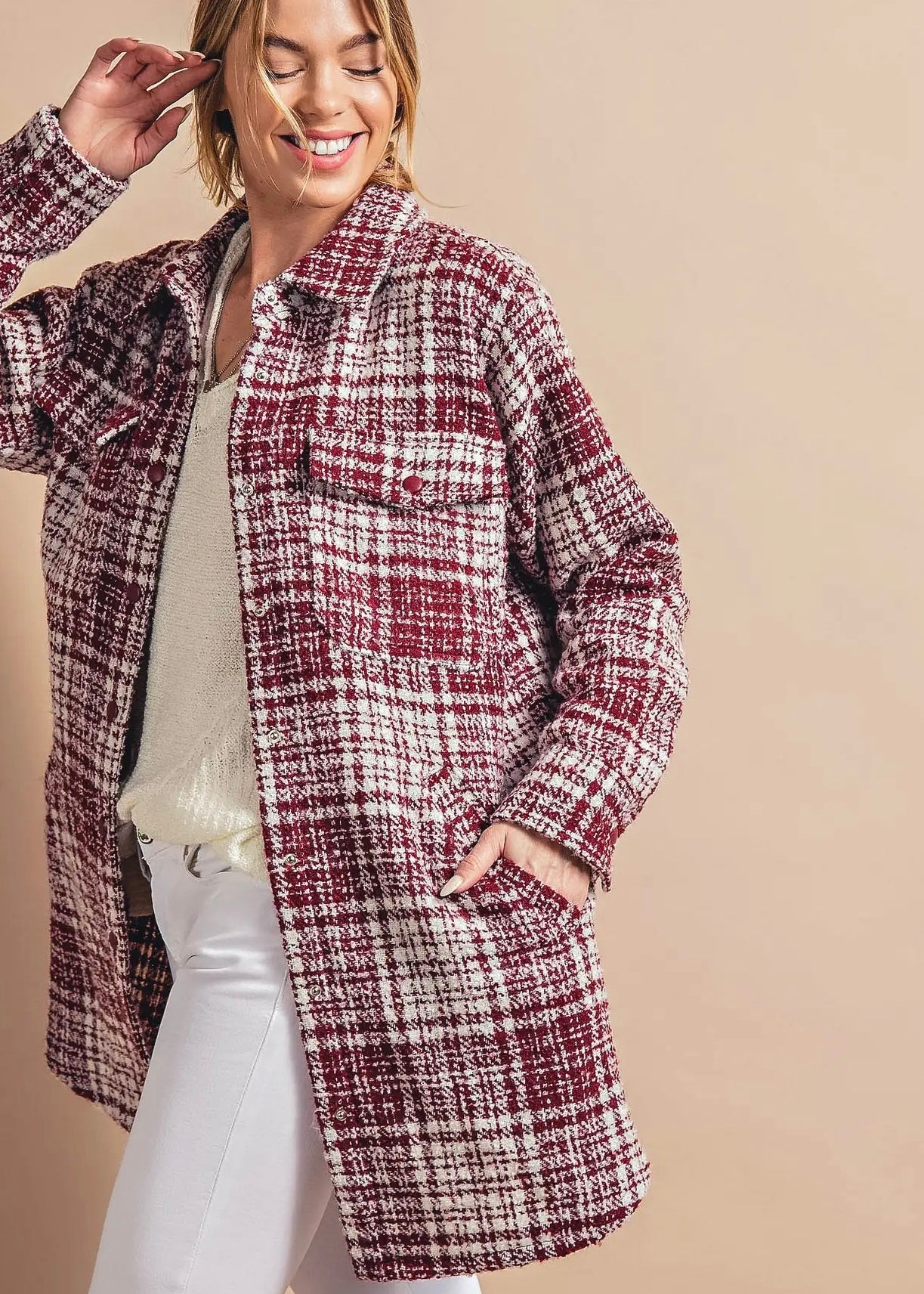 Plaid Check Shacket