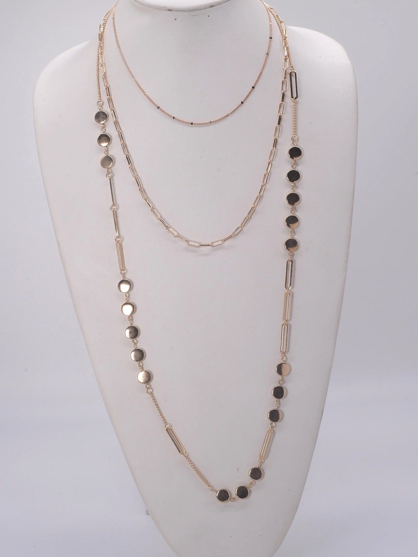 Layered Disc Necklace