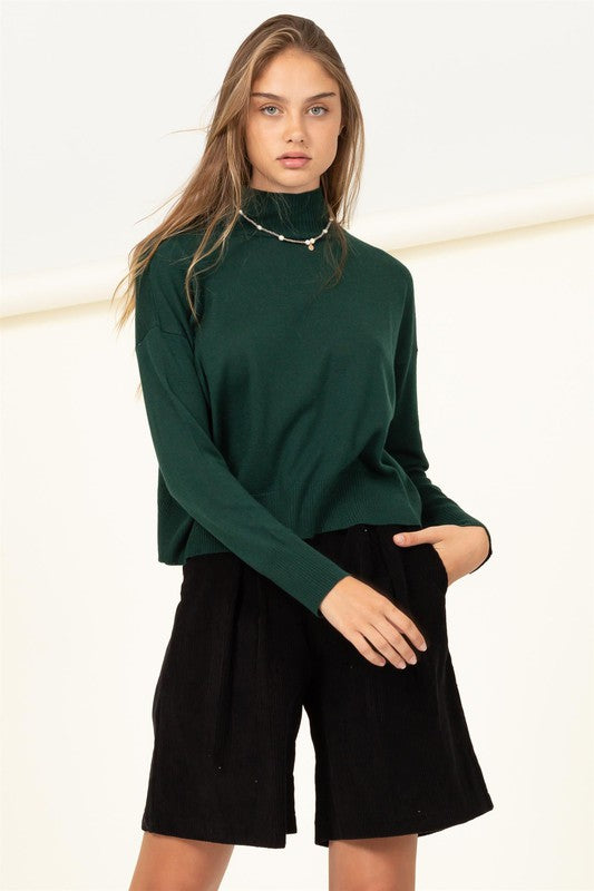 Warm High-Neckline Sweater