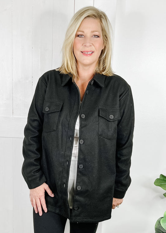 Black Cozy Shacket